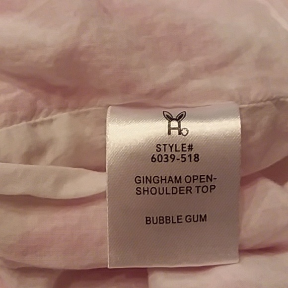 Rockets of awesome 10/12 gingham cold shoulder top - Picture 7 of 8